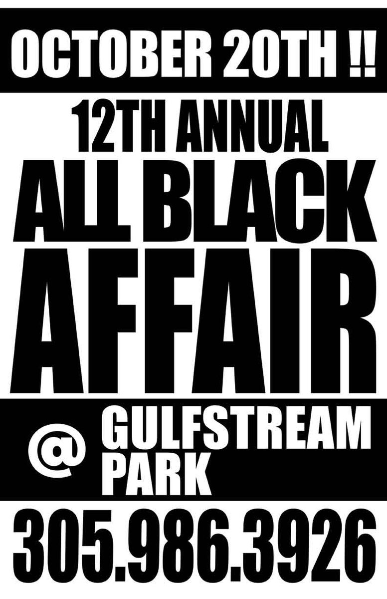 SPASEjenkins's tweet photo. 3 WEEKS AWAY..🕓🕞🕐

#MIAMI🌴

Friday October 20th!!
"12th Annual All Black Affair"
10pm-3am

Music By: 
DJ TIGHT * DJ BABY HEAD * FUNKMASTA OLLY * DJ BOSS CARTER * DJ NASTY 305 🔥🔥

Tickets Available NOW⤵️
https://t.co/XGmKhDUupt

#SpaseJenkinsEnt https://t.co/ZFDrbY9VJu