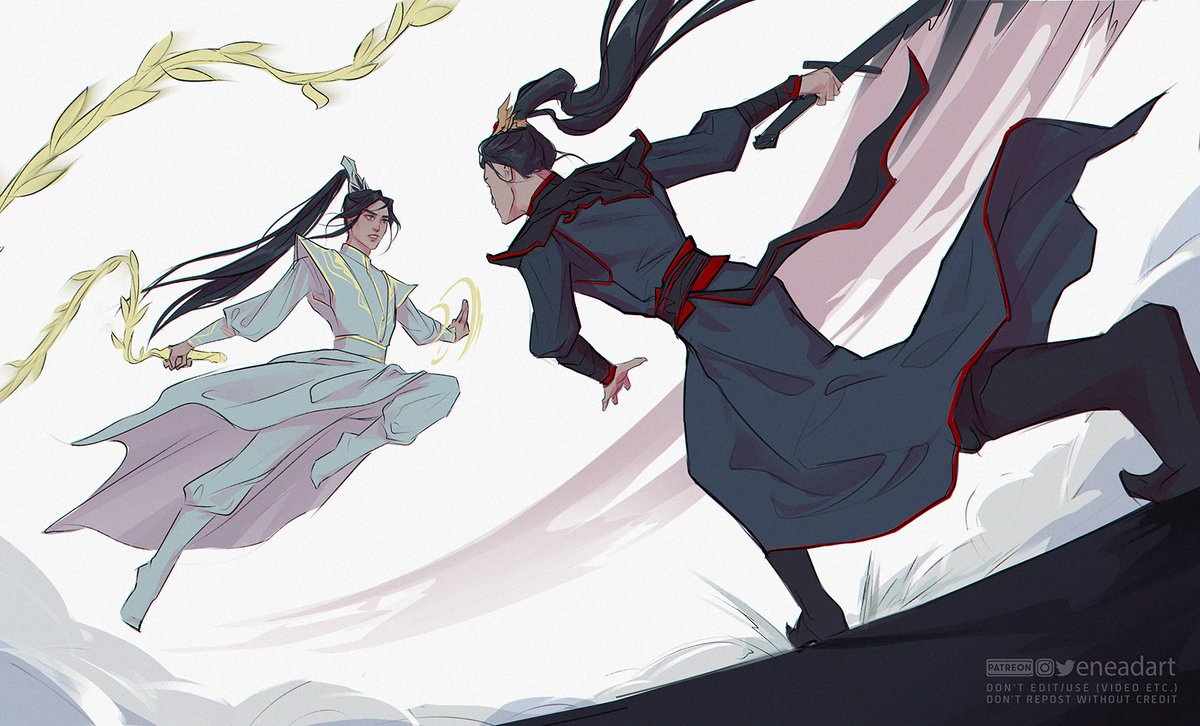 Hi guys! Today drawtober theme is fight!

#2ha #erha #二哈和他的白猫师尊 #ranwan #chuwanning #MoRan #inktober2023 #Inktober #drawtober2023