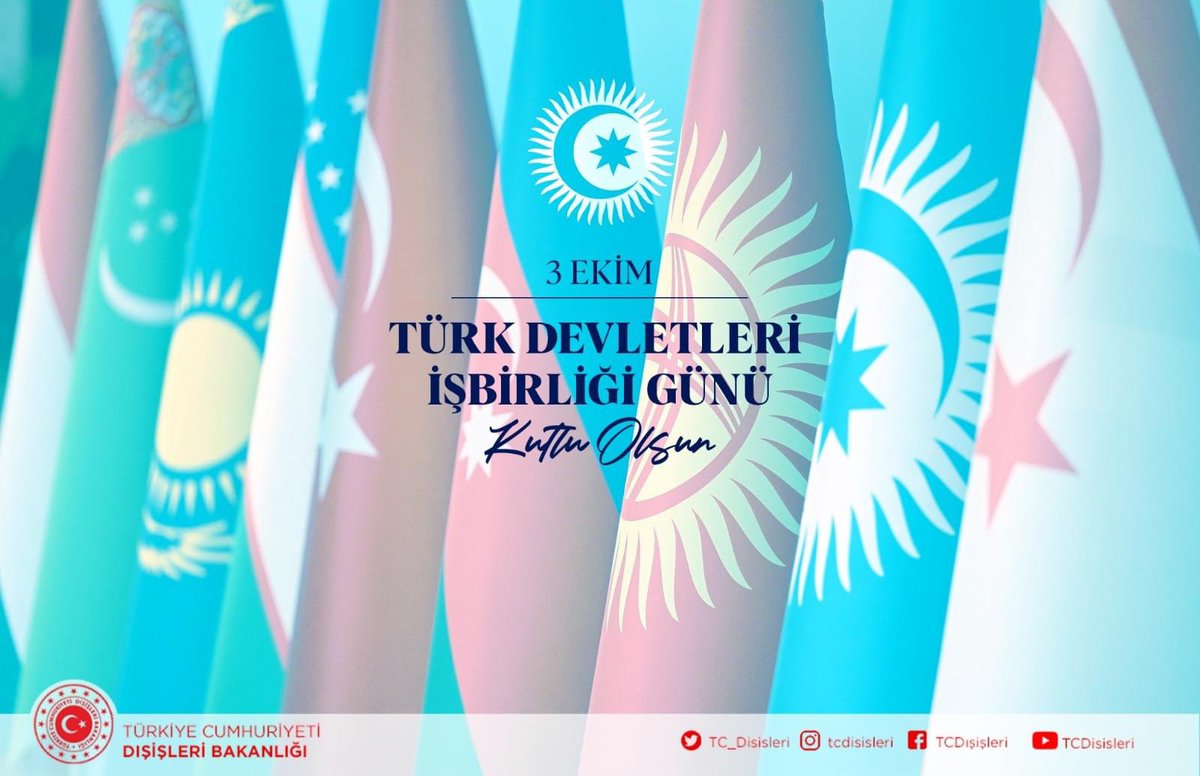 GUVENAtilla's tweet photo. Türk Devletleri Teşkilatı'nın 14. yıl dönümü ve  3 Ekim Türk Devletleri İşbirliği günümüz Kutlu Olsun!
🇦🇿🇰🇿🇰🇬🇹🇷🇺🇿🇭🇺🇹🇲
Biz Birlikte Daha Güçlüyüz! 
Biz Birlikdə Daha Güclüyük! 
Біз Бірге Мықтымыз! 
Биз Бирге Дагы Күчтүүбүз! 
Biz Birgalikda Kuchliroqmiz! 
Biz Bilelikde Has Güýçli! https://t.co/hk53renAEv