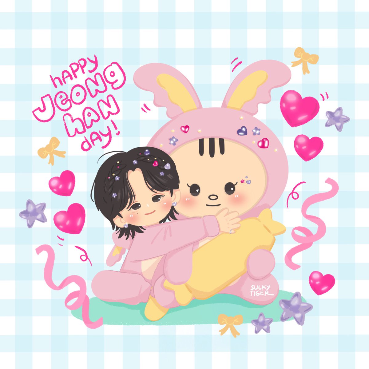 sulkytiger's tweet photo. HAPPY JEONGHAN DAY!!🐰🐰🎂🎉🩷🩵💜💛🌟✨
#앞으로의_생일도_정한이와_함께있어줄게
#HannieHoney_JEONGHANday https://t.co/P5BggGTQ8Z