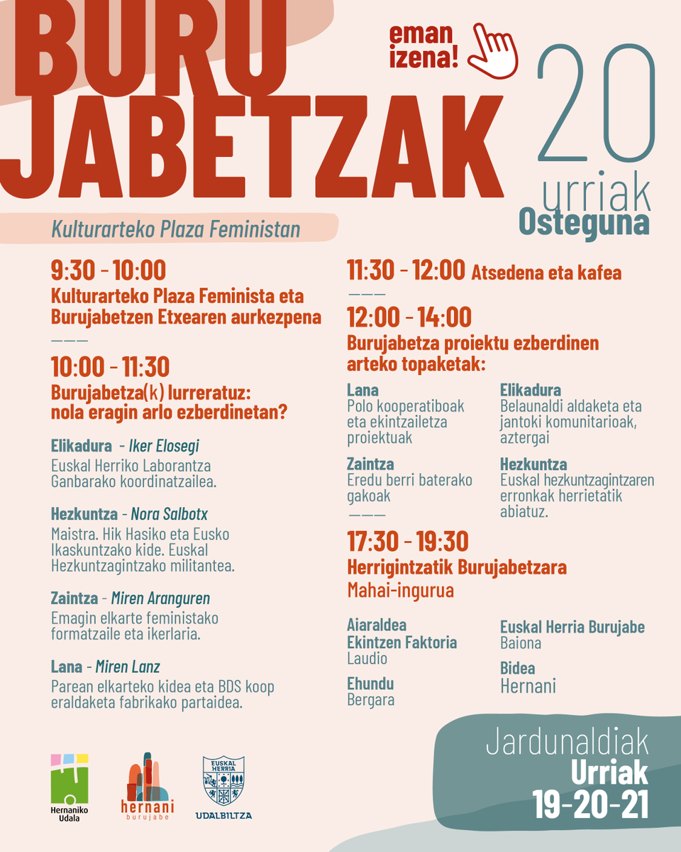 HernaniBurujabe's tweet photo. Udalgintza eta herrigintza esperientzia eraldatzaileak izango ditugu aztergai.

Informazio gehiago: https://t.co/3Dbb3yivcU

Eman izena!

#Burujabetzak
#HernaniBurujabe
#Hernani 
#EuskalHerria https://t.co/yZvk9TponK