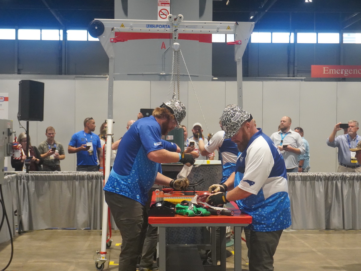 WEFTEC's tweet image. Stop by the second day of the #opschallenge to see teams compete in the collections, safety, and maintenance events! #WEFTEC23