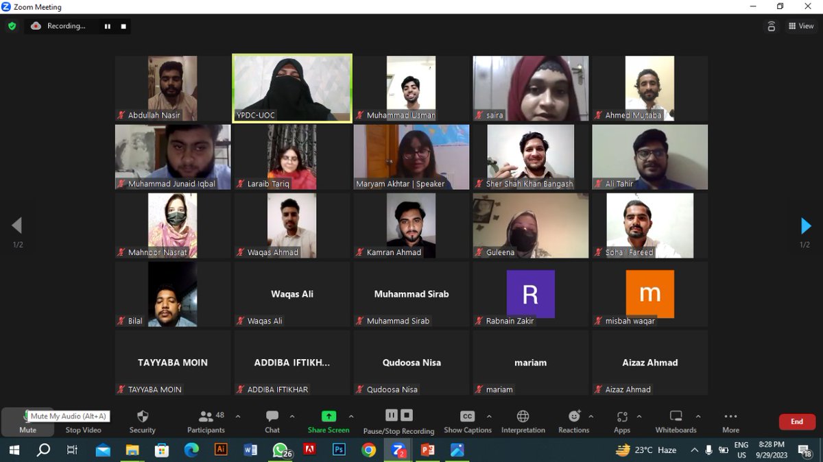 YpdcUoc's tweet photo. workshop update: we have successfully completed our day one of YAPC🕊️💪
🙏 A big shoutout to Miss @imaryamakhtar and Miss Tayyaba for their sessions. Miss Tayyaba shared profound insights on peace, while Miss Maryam elevated the discussion to peace-making and peace-building. 🌟 https://t.co/W7GujshVpw