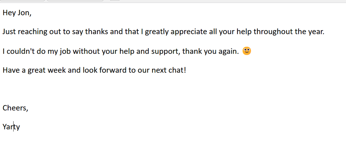 Businesses only succeed by thanking those who've supported their journeys.

Reach out to those who've supported you and share your appreciation with them.