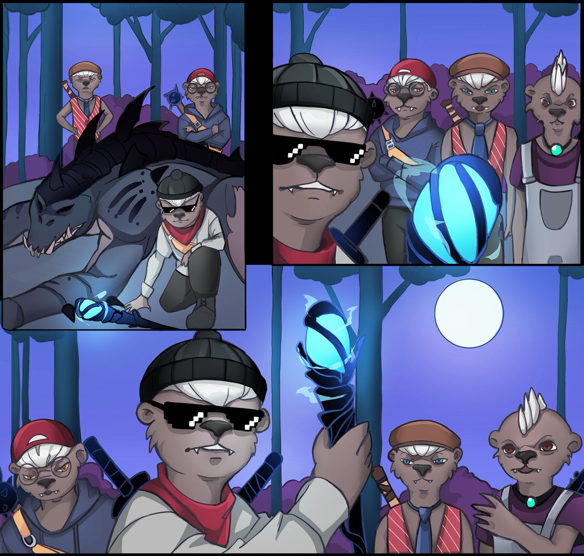 BlueQys's tweet image. The team is working on the history of Mellivora's, this weekend we want to share some new things that we are bringing to our magical forest and that you all were looking forward to seeing.

🎨New artpieces.
🔥 The first season of the exciting #Mellivora Saga
📈 New statistics and…