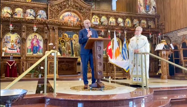 Doxology at Dormition of Virgin Mary Church, #Ottawa, marking 6️⃣3️⃣ years of #Cyprus Independence. Thank you to Rev. Father Alex & all who attended. Paid tribute to all who fought for freedom & democracy, so that our 🇨🇾 could prosper. Struggle for freedom & reunification continues