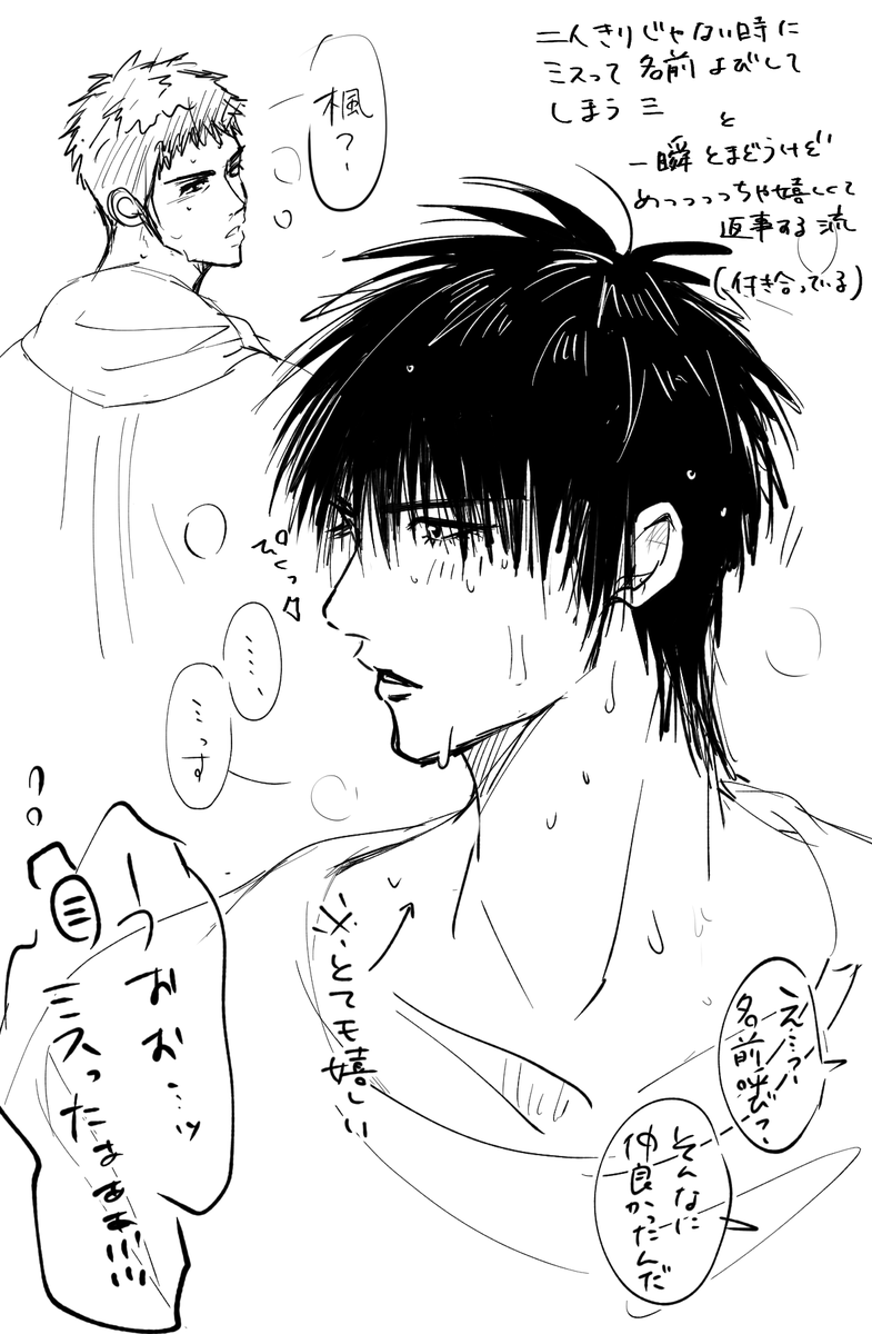 疲れたので雑に落書きした 
流三〜 
