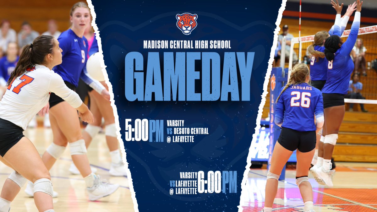 MCVolleyballJag's tweet image. GAMEDAY!!! The Lady Jags hit the road today to take on Desoto Central and Lafayette! #taketherisk