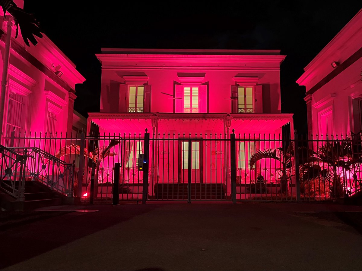 CE_CEPAC's tweet photo. ✨ De Marseille aux Antilles, en passant par La Réunion, la @CE_CEPAC s’illumine en rose ! Tout au long de ce mois dédié à #OctobreRose, nos bâtiments principaux s’illuminent tous les soirs pour sensibiliser et mettre en lumière l’importance du dépistage 🎗 https://t.co/CgJmap8Zwt