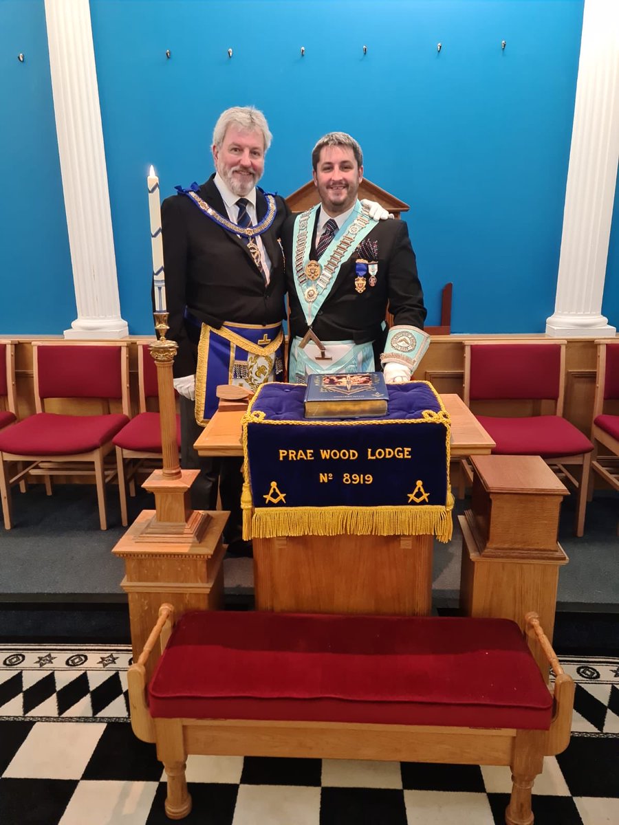 Cornwall APGM1 (@grahamb_psgd) on Twitter photo Had the great honour and pleasure last night to install my eldest son into the Chair of his Lodge in St.Albans. Many thanks to <a href="/pglherts/">Hertfordshire Freemasons</a> for their kind hospitality and especially to the Brethren of Prae Wood Lodge for allowing me to carry out the inner workings. Had the great honour and pleasure last night to install my eldest son into the Chair of his Lodge in St.Albans. Many thanks to <a href="/pglherts/">Hertfordshire Freemasons</a> for their kind hospitality and especially to the Brethren of Prae Wood Lodge for allowing me to carry out the inner workings.