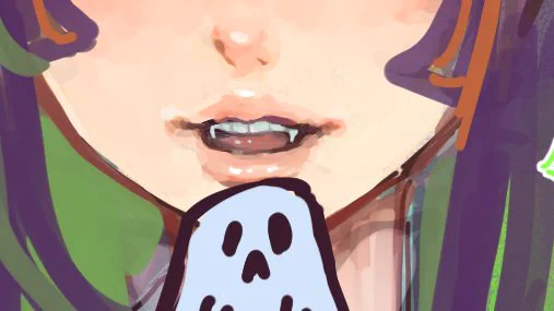 途中お口描くの楽しい。 
