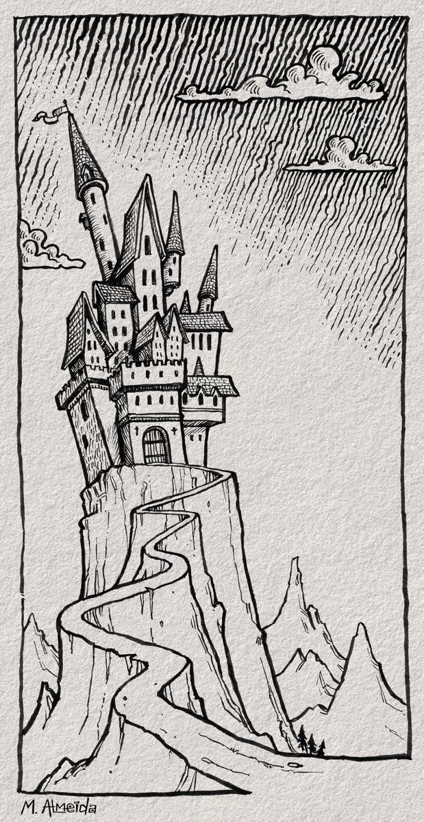 Inktober day 3 prompt: 'Path':
#childrensbookauthor #childrensauthor #kidsbooks #childrensbookpublishers #kidsbookshelf #kidsbookstagram #kidsbookswelove #kidsbooksph #artistonfacebook #artistsonfacebook #kidsbookstore #inktober #illustration #fairytalecastes #castles #path