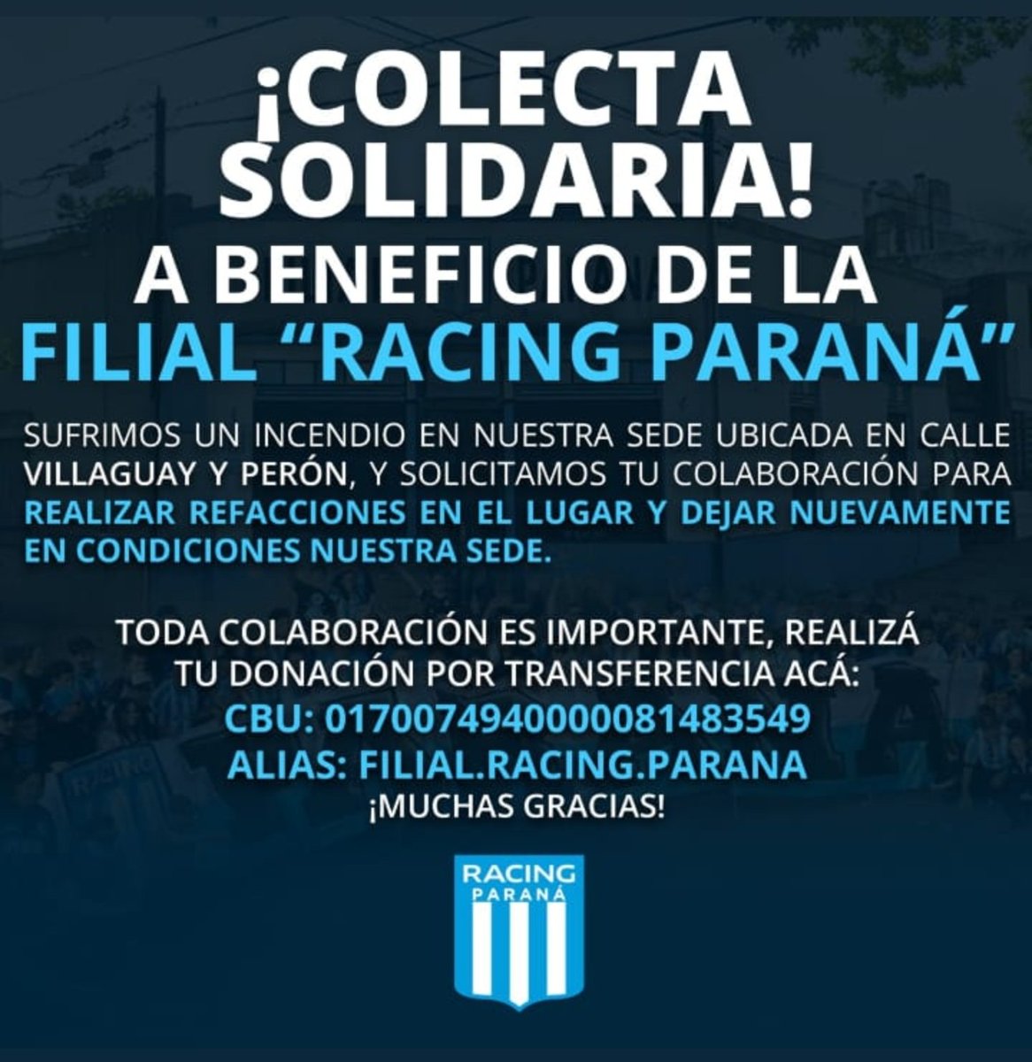 Se agradece la difusión ⚠️