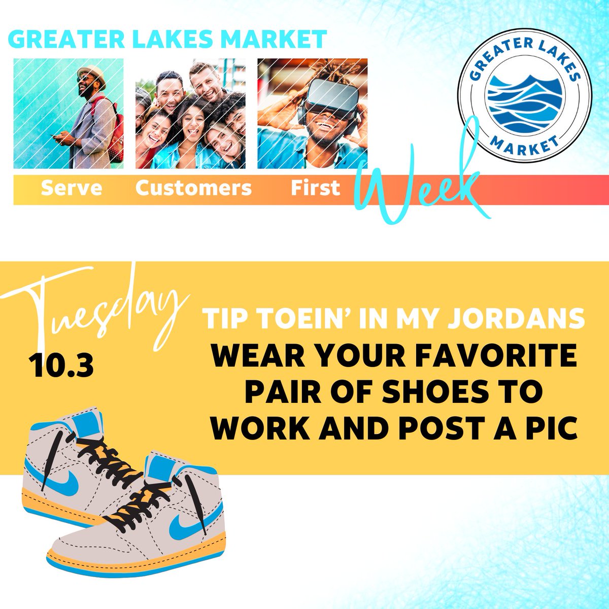 GreaterLakesMkt's tweet photo. #TipToeTuesday
Day Two of #SCFW2023 has us rockin' our favorite shoes in stores today!
Post a pic and tag us, we want to see what shoes you're wearing!
#MakingWaves https://t.co/65vjGsYMqM