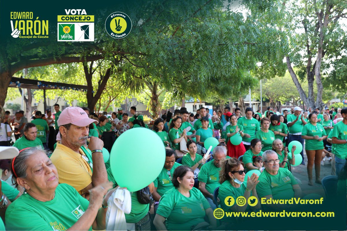 EdwardVaronF's tweet photo. Me siento honrado al ver tantas personas que me apoyan y sueñan con una mejor ciudad, por eso sigo trabajando dia a dia porque quiero seguir siendo concejal y proteger los recursos de las y los cucuteños a través del control político
Este 29 de octubre marca Alianza Verde y 1🌻1️⃣ https://t.co/jSTa4OVbOc
