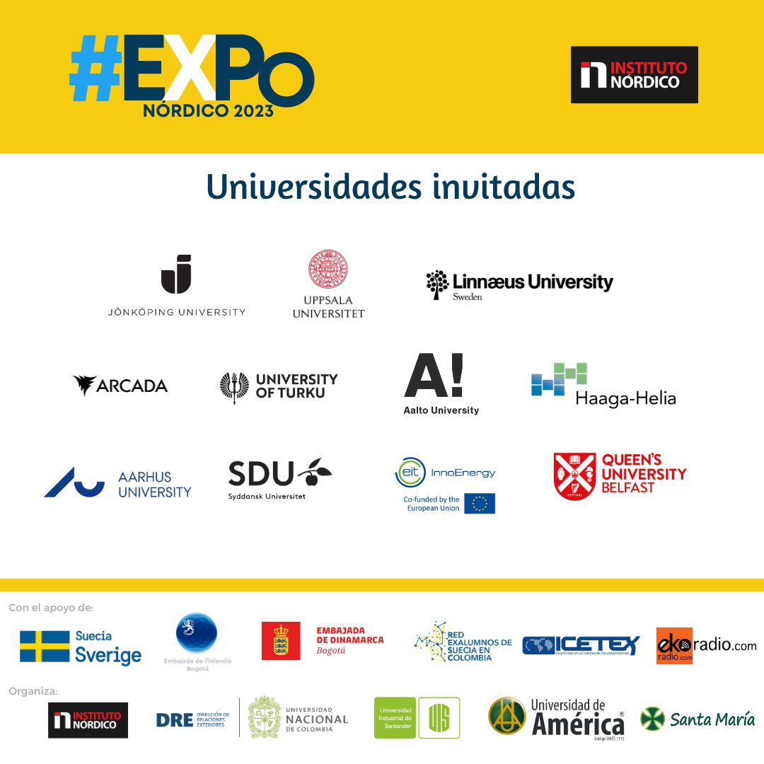 ¿Alguien por acá ha considerado realizar estudios en Suecia 🇸🇪 o en algún país nórdico 🇩🇰 🇫🇮 🇳🇴 🇮🇸? Para todos aquellos que quieren explorar esta posibilidad, hoy empieza #ExpoNórdico. Invitados a inscribirse en alguno de los eventos que inician hoy ➡️ ddei5-0-ctp.trendmicro.com/wis/clicktime/…