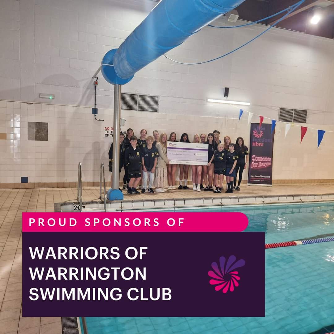 SwimWarriors's tweet photo. Repost: @FreedomFibre are proud to be sponsors of @SwimWarriors π
Our sponsorship contribution will help the club attend their 2024 swim camp in Lanzarote, which helps swimmers prepare for the Regional & British Champs
#freedomfibre #fttp #warriorsofwarrington #swim #sponsors https://t.co/d1rmVr5U9r