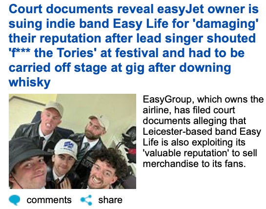 EasyJet is suing Leicester indie band Easy Life over their name