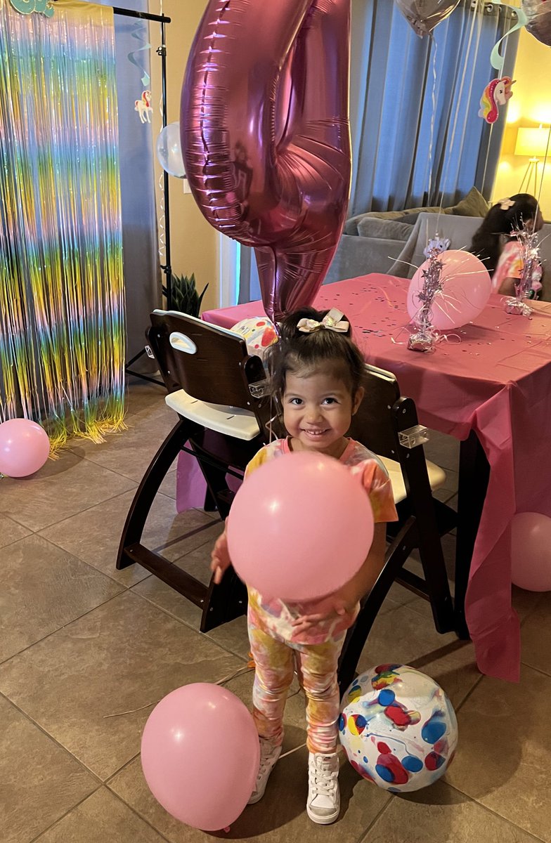 Celebrating this ‘four-ever’ sweet little unicorn today 🦄 . Being her dad makes every day feel magical ✨ 🌈 happy birthday baby girl!!