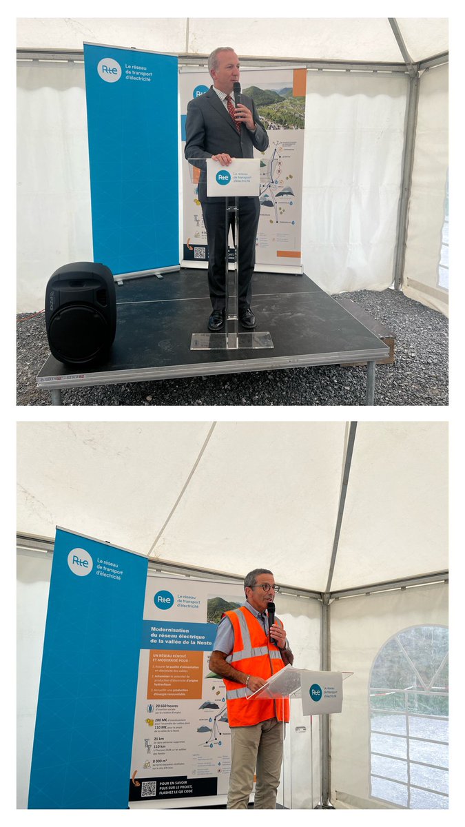 RTE_SudOuest's tweet photo. Aujourd'hui, Jean Salomon, préfet des Hautes-Pyrénées (65), et Clarisse Moynier, nouvelle sous préfète de Bagnères-de-Bigorre, sont en visite sur le chantier du nouveau poste électrique⚡️d'Aure, construit dans le cadre du renforcement du réseau⚡️de la #ValléedelaNeste !
Ce projet de modernisation va permettre à terme de diminuer l'empreinte environnementale du réseau et d'améliorer le cadre paysager ⛰️ des habitants des vallées !