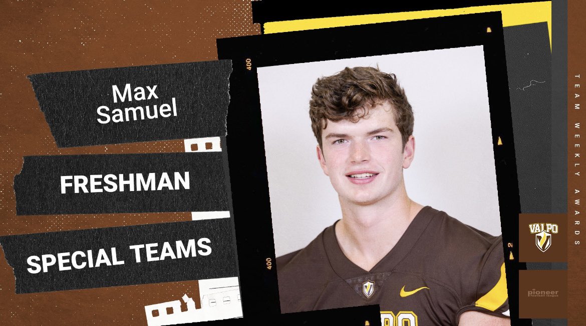 valpoufootball's tweet photo. 💪 TEAM PLAYERS OF THE WEEK 💪

🏈 Defensive - Mohamed Kamara
🏈Special Teams - @MaxSamuel0 

#GoValpo https://t.co/TGC5hgMyav