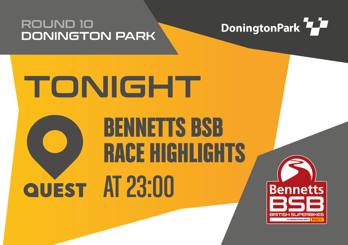 OfficialBSB's tweet photo. BIKES ON THE BOX

Relive an explosive weekend at @DoningtonParkUK tonight on free-to-air channel @QuestTV from 11pm https://t.co/YvZfpsBvCU