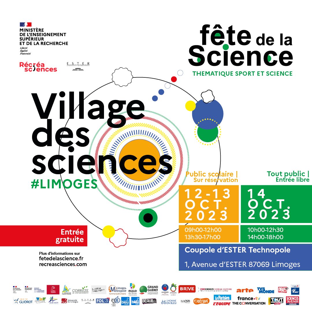 EuropeLimousin's tweet photo. #Fetedelascience
📅12-13 et 14 octobre 2023
📌 Coupole d'#Ester #Limoges
✅Stand d'information, des jeux et une animation "3, 2, 1 : partez à la découverte du #sport en #Europe"🇪🇺
@recreasciences @VilleLimoges87 @EsterTechnopole
➕infos 👇
https://t.co/QrjTSeNGvL https://t.co/l646pU49ra