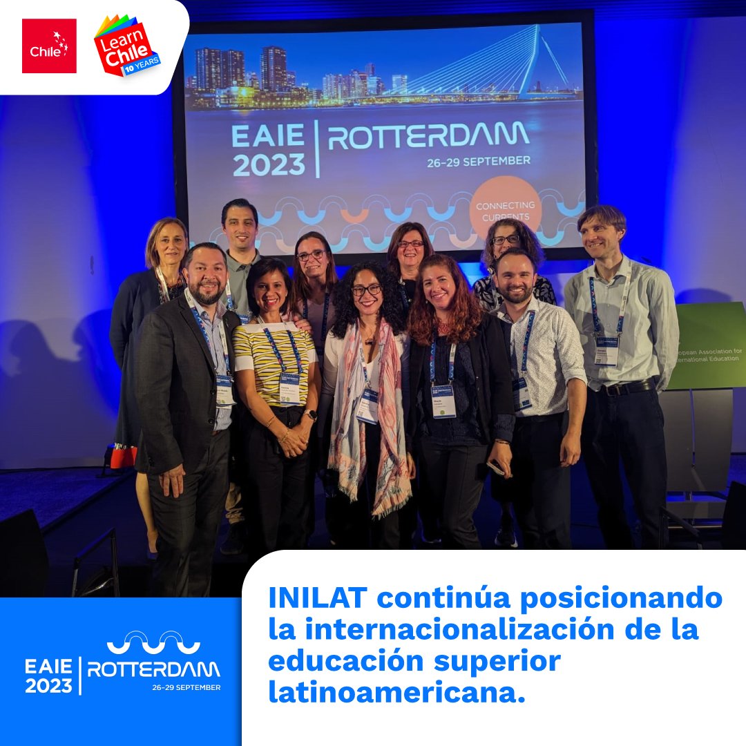 LearnChile's tweet photo. ¿Cómo se entiende y se vive la internacionalización en América Latina? #INILAT continúa posicionando la internacionalización de la #educaciónsuperior #latinoamericana en el mundo. Participando el pasado viernes en una de las sesiones de #EAIE2023 🇦🇷🇧🇷🇨🇱🇨🇴🇲🇽🇵🇪 https://t.co/kxFCrK8tB5