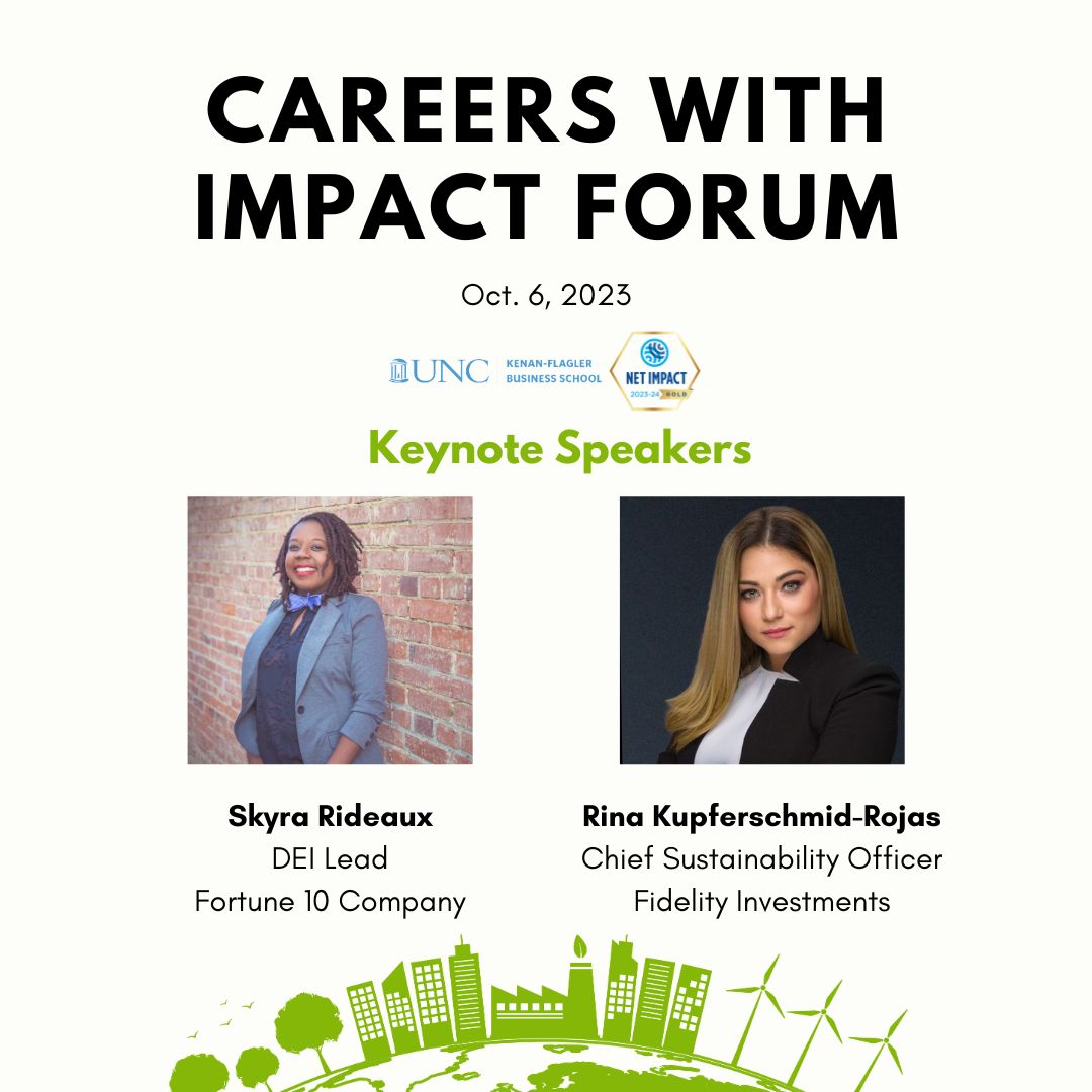 📣 This Friday, Oct 6th: Dive into the world of impact-driven business at our Careers with Impact Forum! 🌟 Learn how to align purpose & profession from industry leaders. Open to all, student tickets just $18! To register: na.eventscloud.com/ereg/index.php… #KFBSNetImpact #UNCEvents