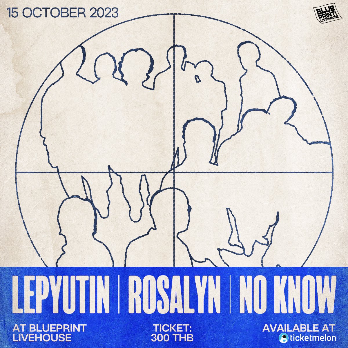 Sunday, October 15th <a href="/rosalynmusic/">Rosalyn</a>, no know at <a href="/BlueprintLH/">Blueprint Livehouse</a> 

Door Open : 19:30
Ticket : 300  
bit.ly/3Q0BkHS

See y'all there
#lepyutin #rosalyn #thisisnoknow #blueprintLH