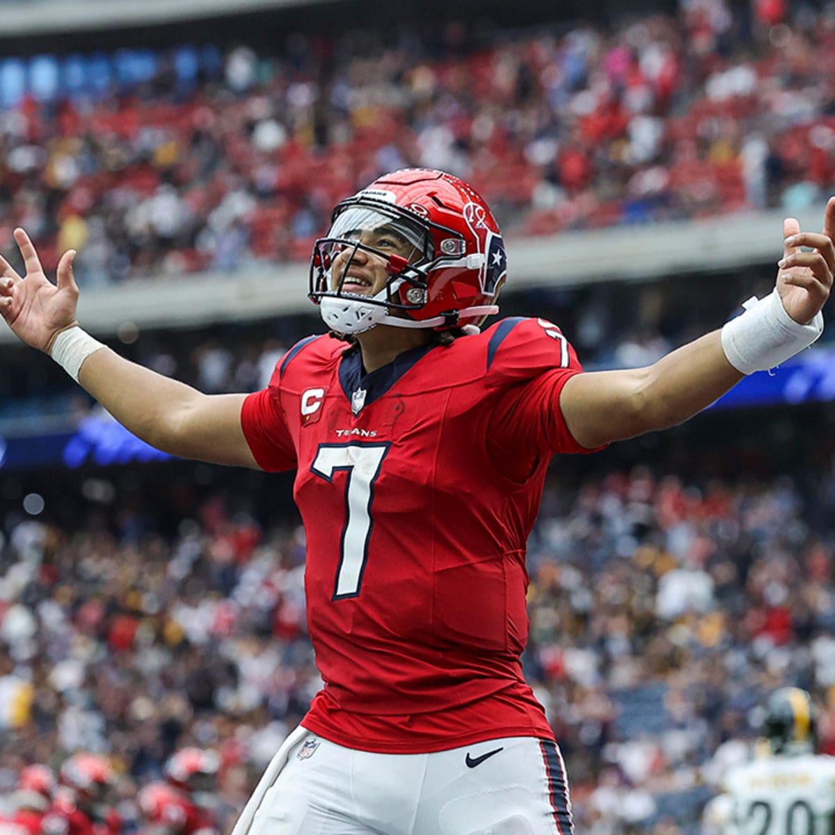 <a href="/CJ7STROUD/">CJ Stroud</a> we're wishing you to have a very Happy Birthday🥳🎉🥳! Proud of you &amp; your journey💯
#WeAreRancho🖤💜
#WinInLife🖤💜