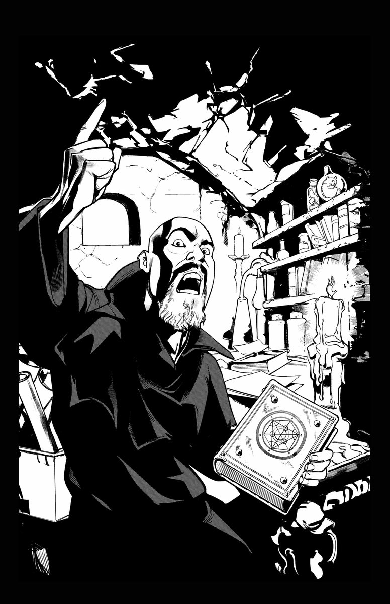 cuervoscuro's tweet photo. "El Nigromante" es un #comic de #terror que tiene entre sus páginas el arte de @efigueroa_art y ya arrancó su campaña de Kickstarter https://t.co/YrDy97WmL4 https://t.co/wuhkJFsbbH