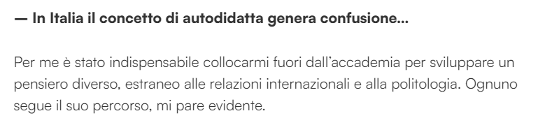 ricpuglisi's tweet photo. Piccolo particolare: 

se non ti laurei non ti stai "collocando fuori dall'accademia per sviluppare un pensiero diverso".

La laurea non è sufficiente per fare carriera accademica: semplicemente NON TI SEI LAUREATO.

#dariofabbri 

#DDFfreccettaDF

https://t.co/qXyG2IzzT0 https://t.co/qYaMJ55IXD