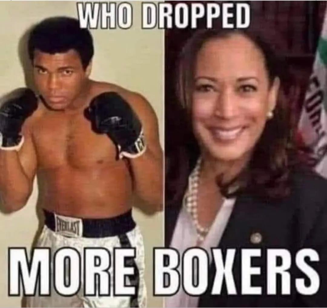 Kamala by a head.