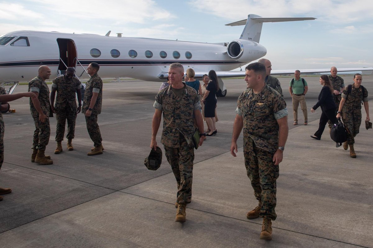 usmc_commandant's tweet image. Yesterday the Assistant Commandant of the Marine Corps, General Eric Smith, and the Sergeant Major of the Marine Corps, SgtMaj. Carlos Ruiz, visited MCAS Iwakuni. During their time on station, General Smith and SgtMaj.