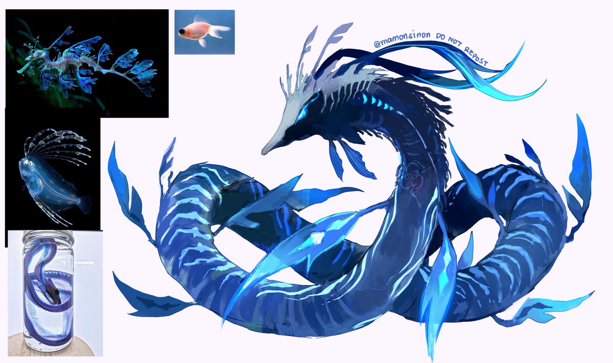 mamonsinon's tweet photo. /4.1 spoilers

little sketch trying to imagine what neuvillette might look like if he was in dragon form 🐍loosely based on his constellation https://t.co/FH0Khiv0ZM
