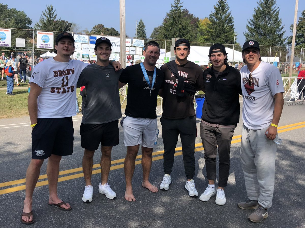 BrownU_MLAX's tweet photo. Congrats to Coach Holm for finishing the Maine Marathon

#EverTrue https://t.co/GYXm29fPEp