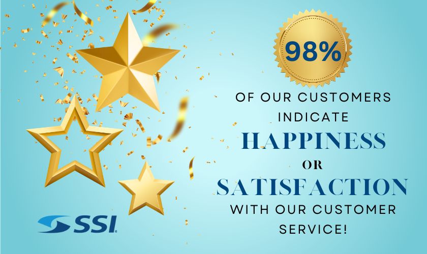 This is an achievement we couldn’t be more delighted to share! SSI customers rate their satisfaction following each request for assistance. Of the respondents, 98% of our customers indicate happiness or satisfaction with the service provided by SSI! bit.ly/3rAcPb8