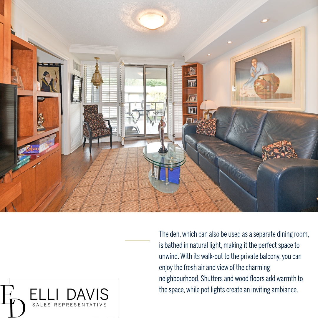 ellidavis's tweet photo. 19 Lower Village Gate #205
App. 1123 sq. ft. 1+1 bdrm, 1.5 bath. Lg living rm, den walks out to balcony. Shutters and expansive picture windows throughout.
https://t.co/zXqtGgRI82
#luxurycondostoronto #torontorealestate #ellidavis #justlistedtoronto #torontorealestateagent https://t.co/gQ7uiCaP7N