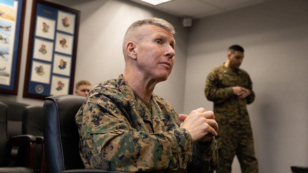 usmc_commandant's tweet image. U.S. Marine Gen. the Assistant Commandant of the Marine Corps, speaks to Marines from Marine Corps Recruiting Station Montgomery and Weapons Company, 3rd Battalion 23rd Marines at Maxwell Air Force Base in Montgomery, Alabama...