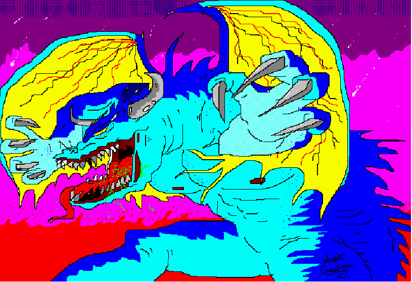 Scott's dragons on MS Paint are so cool for no reason lol
