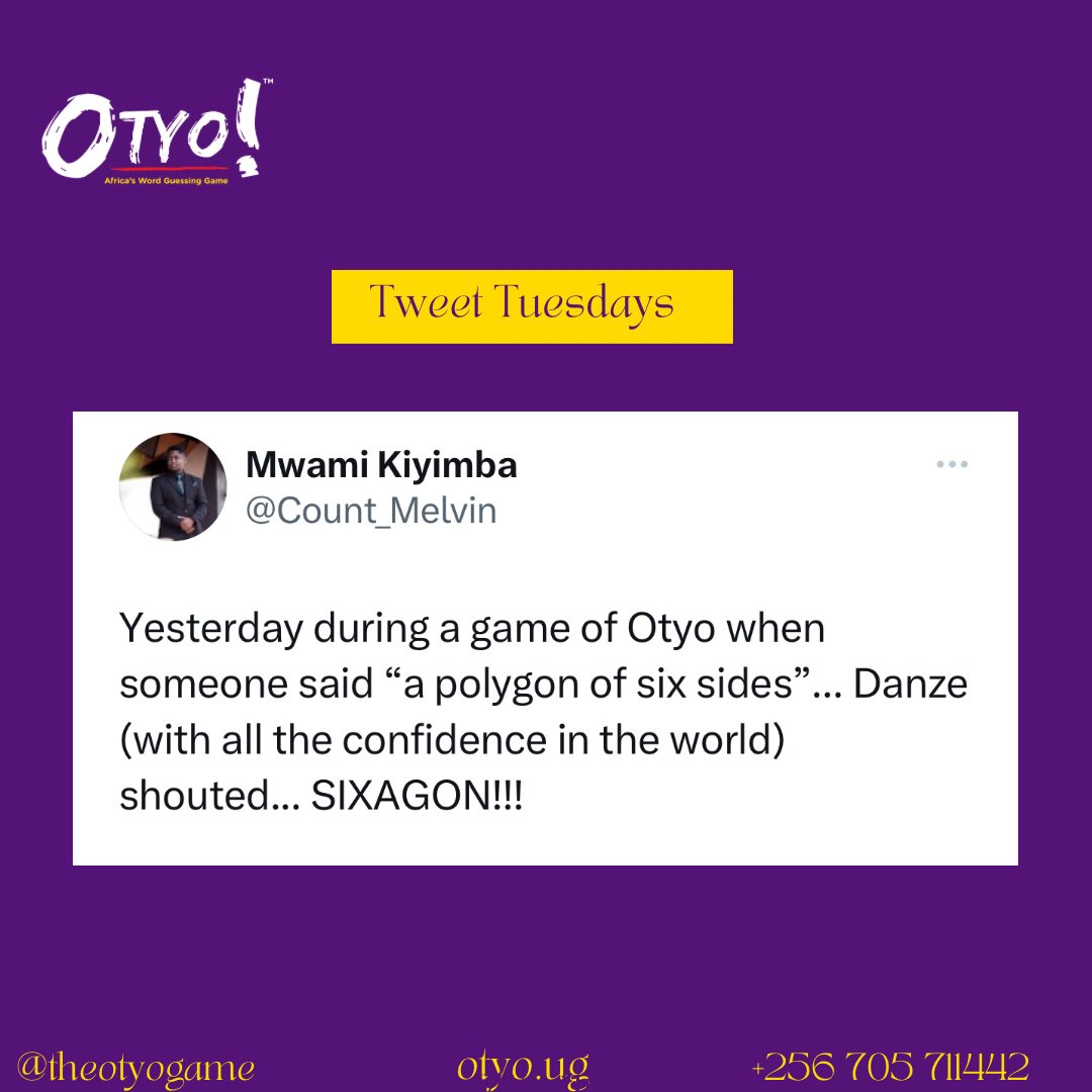 Whatever you do, confidence remains the key!

#theotyogame #tweettuesdays #justforlaughs #letsplay #tribeguesses #wordgame #Africangame