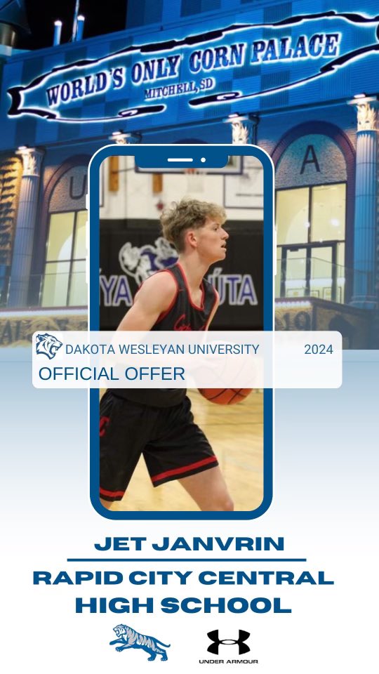 JetJanvrin's tweet photo. I’m blessed to announce I’ve received my 2nd offer from DWU to continue my basketball career, thank you to @SamNicholsonDWU @Coach_Wilber for the opportunity! @SacredHoopsBB @CobblerHoops https://t.co/fC20eXSv7q
