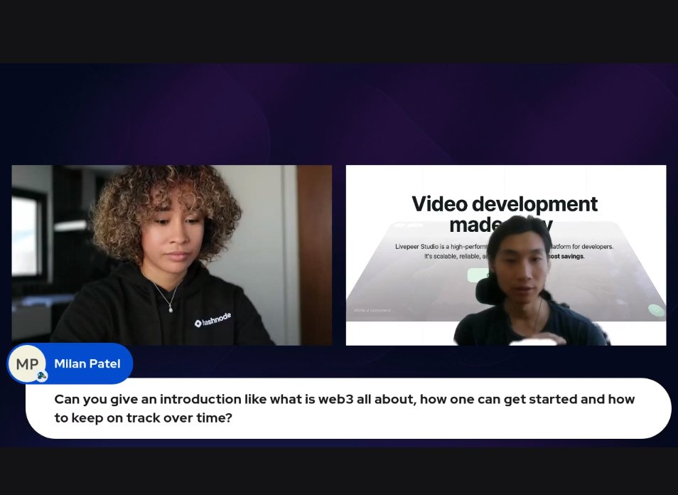 la_mengs's tweet image. Web 3 is about ownership of data and content. Wonderful question from an attendee at #hashnodebootcamp. This is a very simple and yet complete answer from @ericxtang  to what web3 is in a nutshell @hashnode