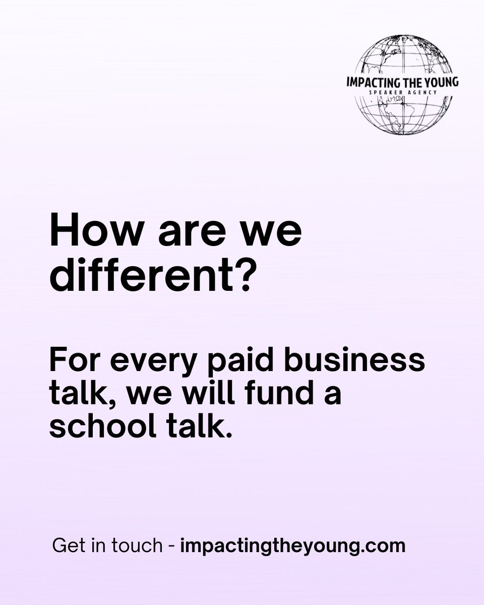 ITYSpeakers's tweet photo. Hello everyone! 👋🏼 

It’s our first day here. We are aiming to build the world’s most accessible speaker agency for places of education. 

We’d love for you to give us a follow 💜 https://t.co/bVAowb1P7Z