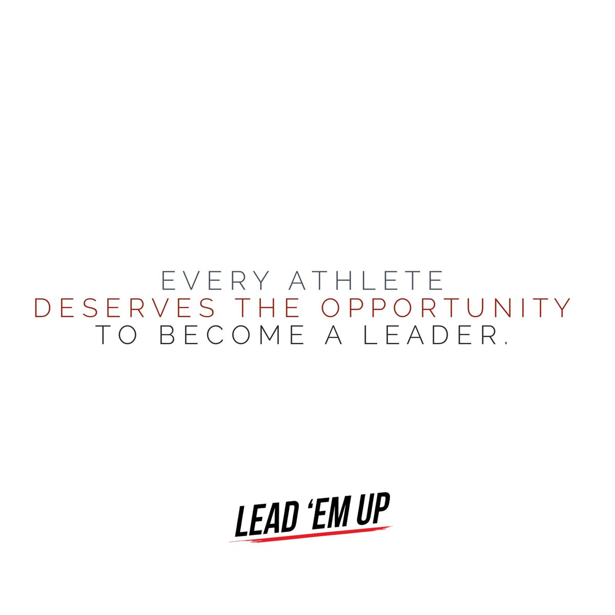 Lead_Em_Up's tweet photo. Today’s athletes are capable and want to lead.
The question is…will they be given the opportunity to develop their leadership skill?
#LeadEmUp #GetYourReps https://t.co/CzdkeQtems