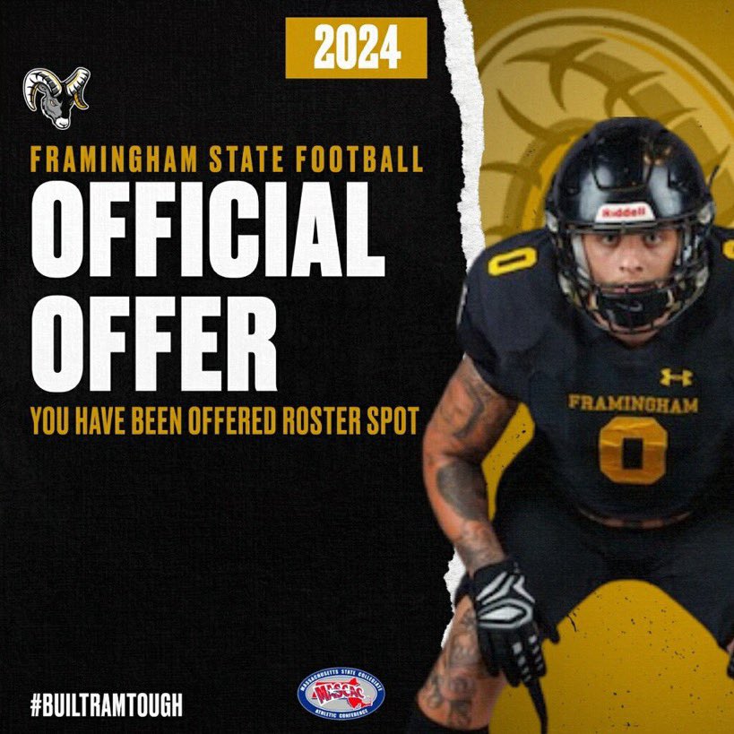 I am so blessed to have officially received my first football scholarship from Framingham State University. #bitedown <a href="/CoachDice561/">Lance Mitchell, M.A.</a> @river_boyz1 <a href="/mikehall_32/">Mike Hall Jr., CSCS, PTA</a>