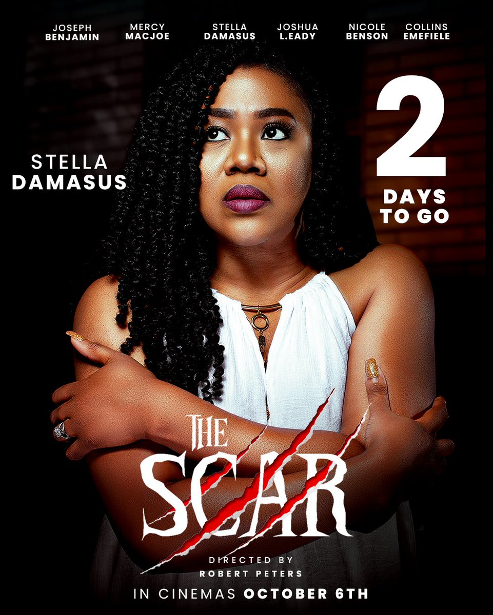 2 days to go!!!

We know you can’t wait 😜 

The story of a young couple, joined by marriage and separated by their own bodies. 😮

THE SCAR will be out on the 6th October

Distributed by @filmdistribution_bp

#scar #nollywoodmovies #bluepicturesfamily