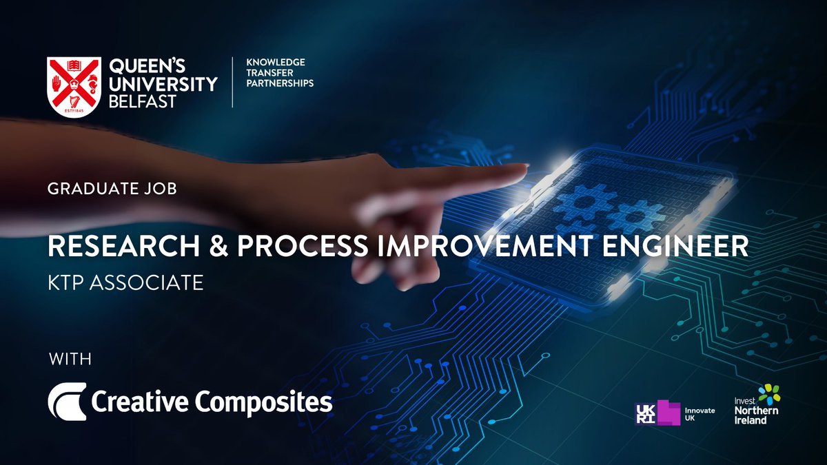 KTP at Queen's (@qubktp) on Twitter photo We're #recruiting a graduate engineer to join Creative Composites (Lisburn) as a #KTP Associate for a collaborative 30-month project with
<a href="/QUBPolymer/">Polymer Processing Research Centre at Queen's</a>
💰 £25k-£33k (plus a £9.6k training & travel budget) ⌛Closes 27 Oct
More info & to apply bit.ly/ccktp
#Gradjobs We're #recruiting a graduate engineer to join Creative Composites (Lisburn) as a #KTP Associate for a collaborative 30-month project with
<a href="/QUBPolymer/">Polymer Processing Research Centre at Queen's</a>
💰 £25k-£33k (plus a £9.6k training & travel budget) ⌛Closes 27 Oct
More info & to apply bit.ly/ccktp
#Gradjobs