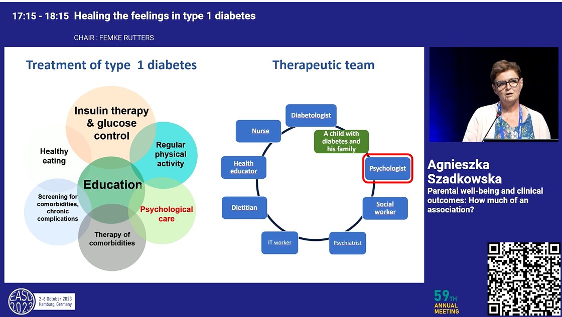 Agnieszka Szadkowska advocates for inclusion of a psychologist in the health care team given diabetes distress is so prevalent. This is not the first time we have heard the call for this from #EASD2023 #dedoc